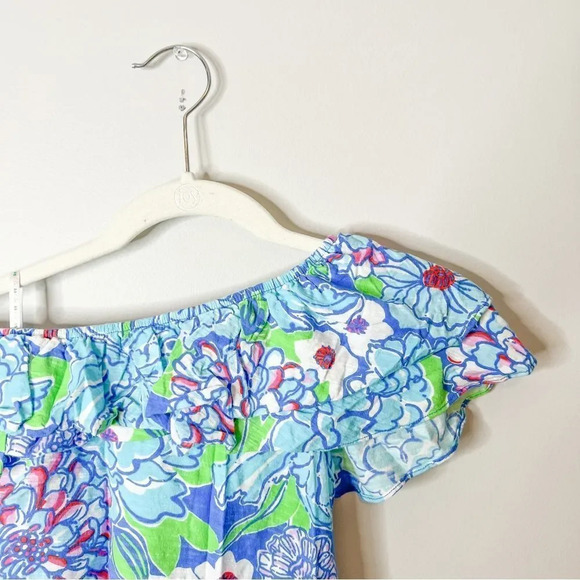 Lilly Pulitzer Worth Blue May Flowers Wynne Top - Picture 7 of 8